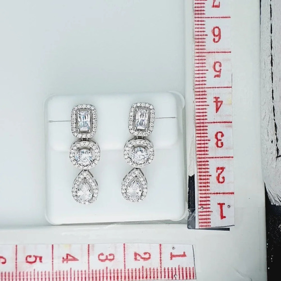 "925 Sterling Silver Cubic Zircon Earrings, UU1P7A7024 - Picture 11 of 11
